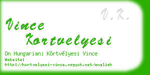 vince kortvelyesi business card